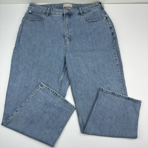 Everlane Women's Blue The Curvy‎ Way-High Minimalist Luxury Jean W35-38/L27.5 - Picture 1 of 15